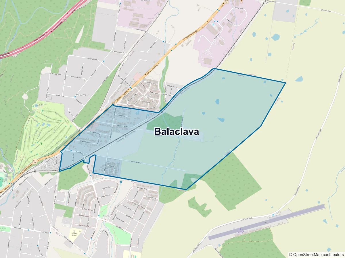Map of Balaclava, NSW, Australia