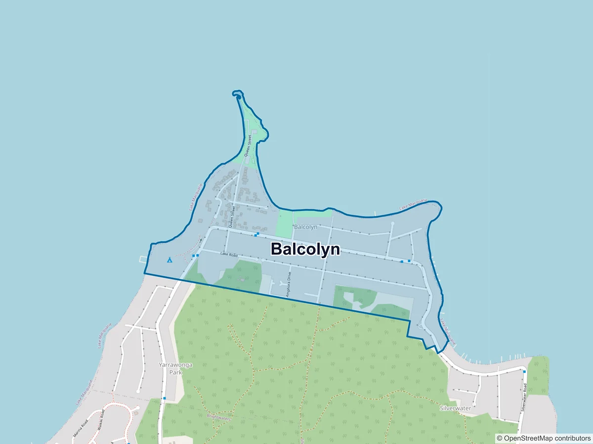 Map of Balcolyn, NSW, Australia