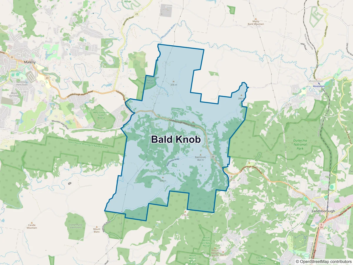 Map of Bald Knob, QLD, Australia