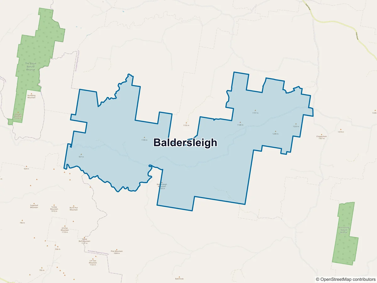 Map of Baldersleigh, NSW, Australia