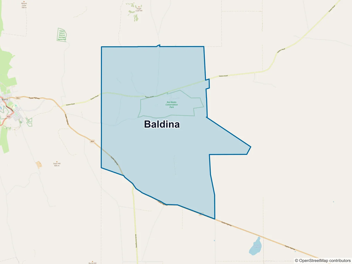 Map of Baldina, SA, Australia