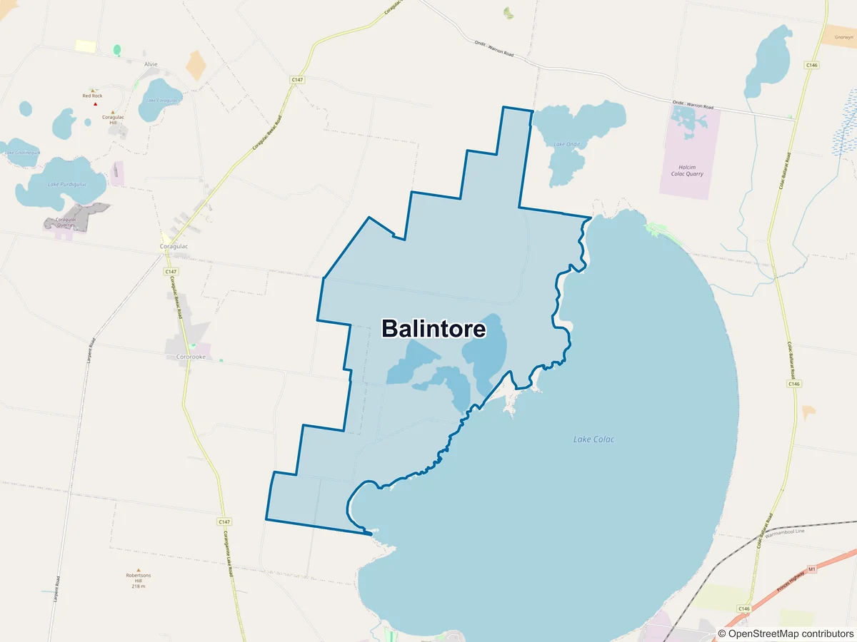 Map of Balintore, VIC, Australia