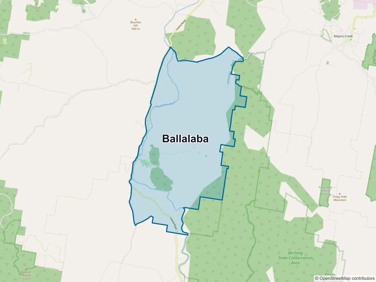 Map of Ballalaba, NSW, Australia