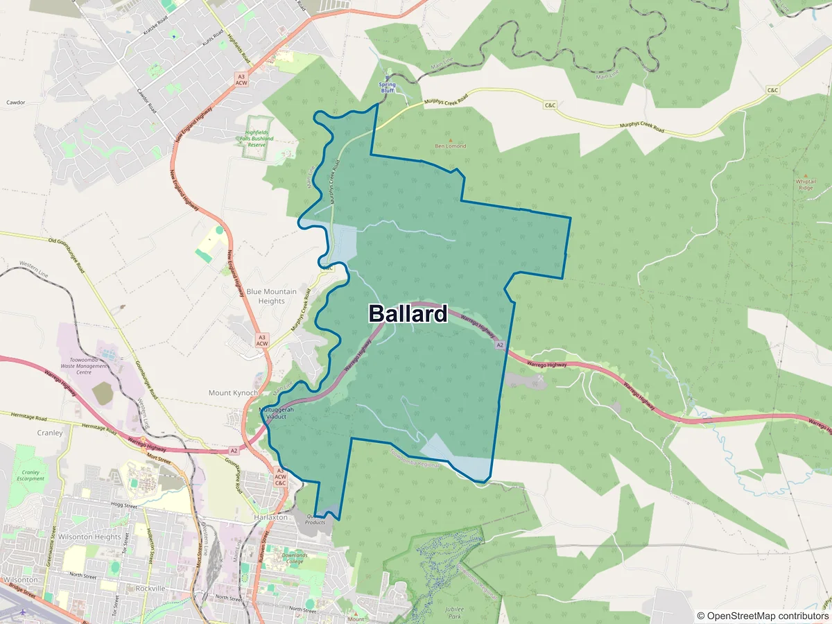 Map of Ballard, QLD, Australia