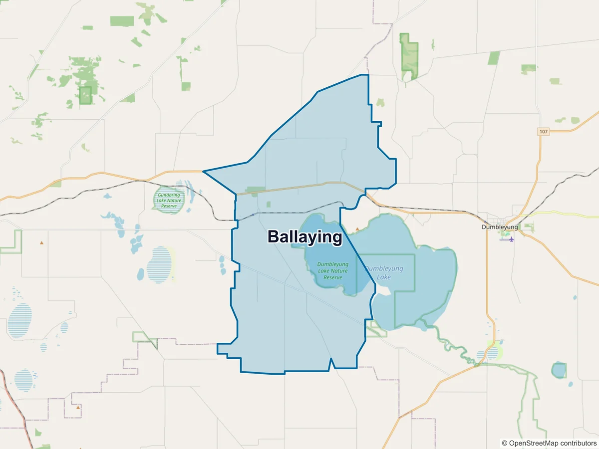Map of Ballaying, WA, Australia