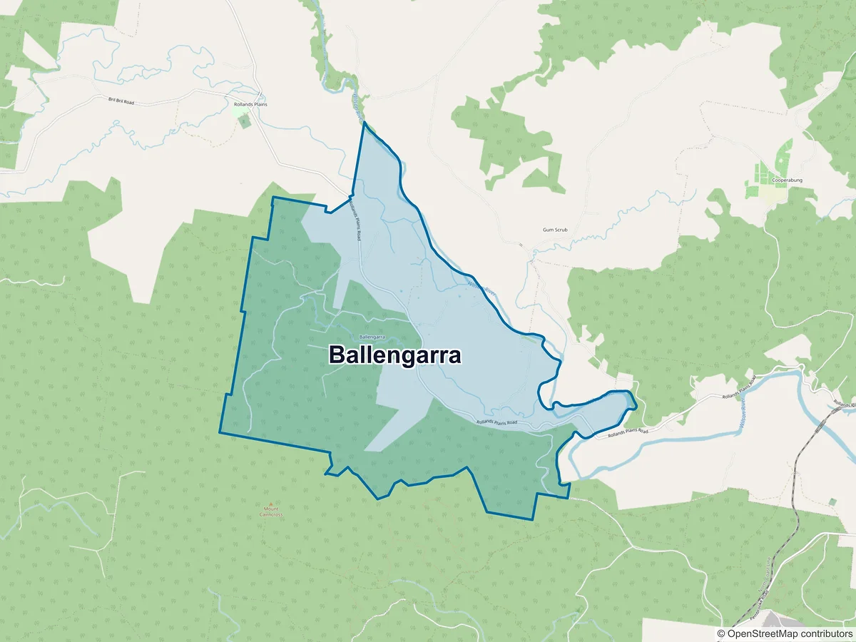 Map of Ballengarra, NSW, Australia