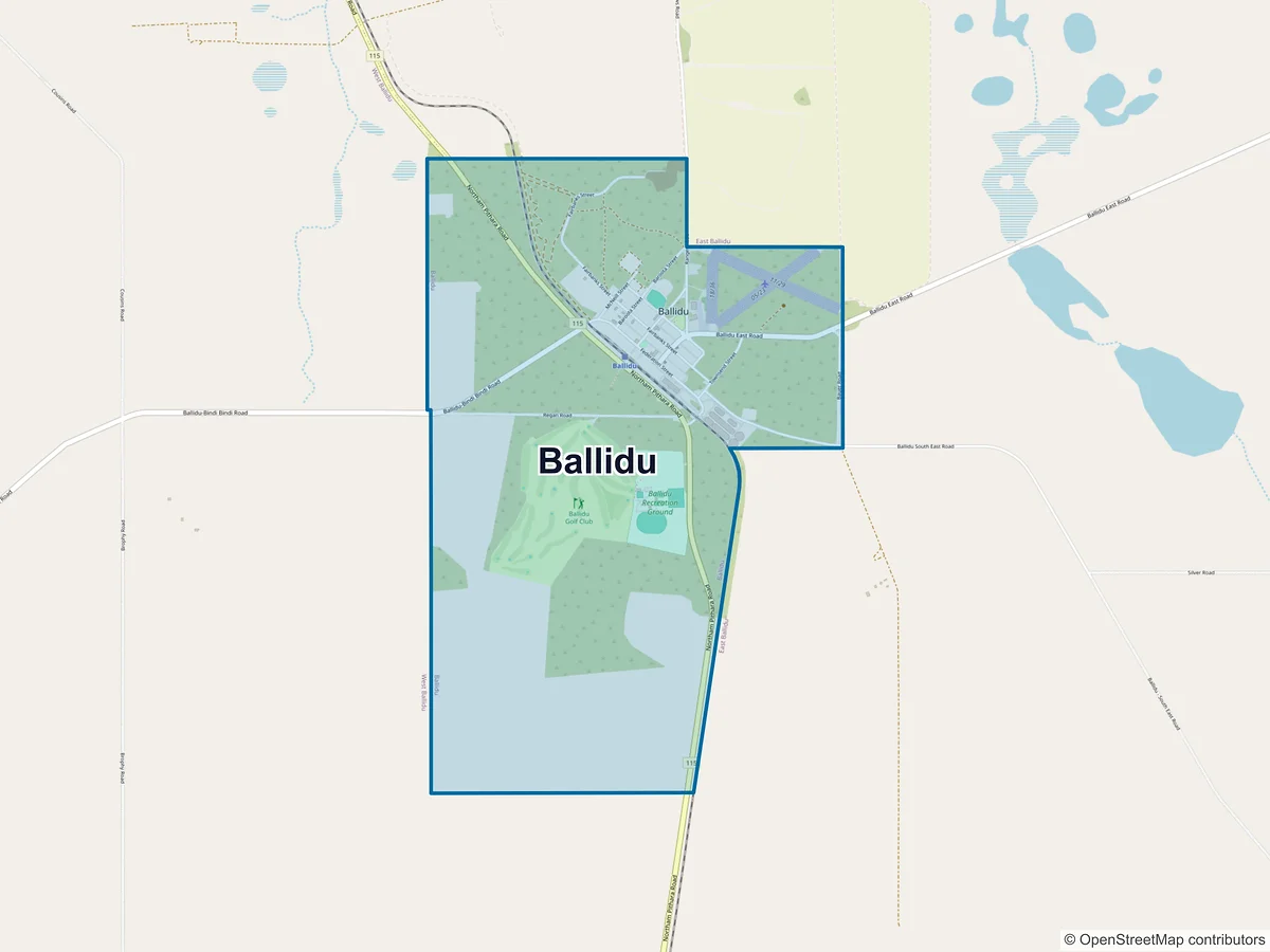 Map of Ballidu, WA, Australia