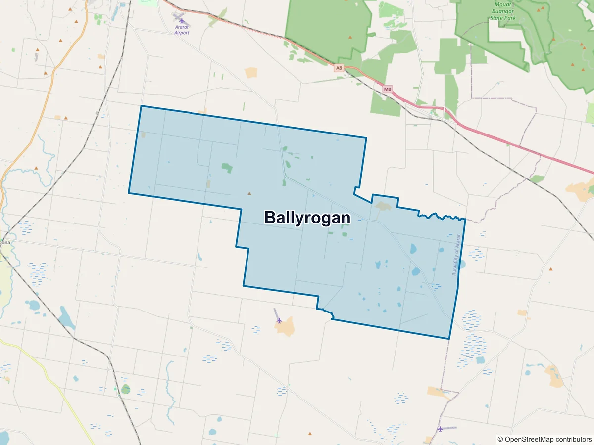 Map of Ballyrogan, VIC, Australia