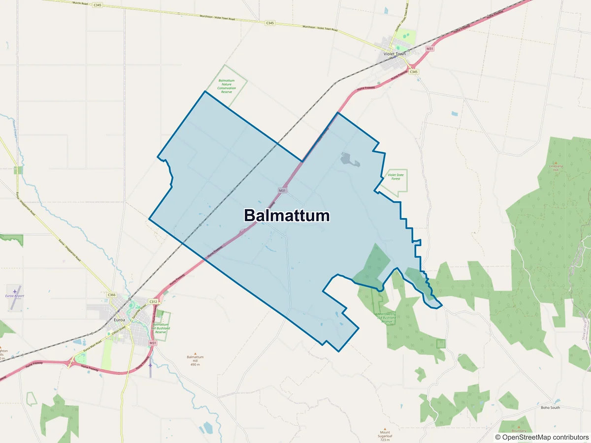 Map of Balmattum, VIC, Australia