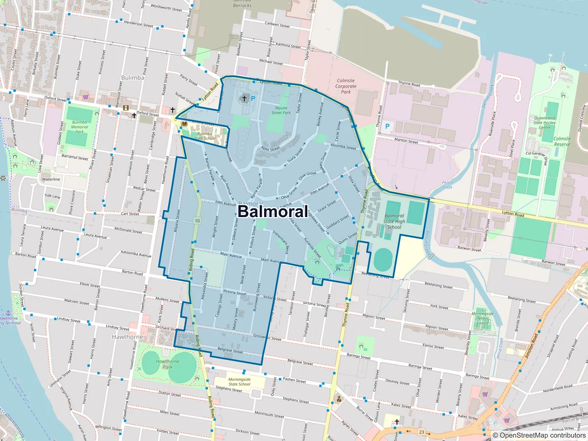 Map of Balmoral, QLD, Australia