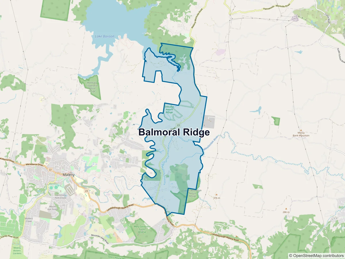 Map of Balmoral Ridge, QLD, Australia