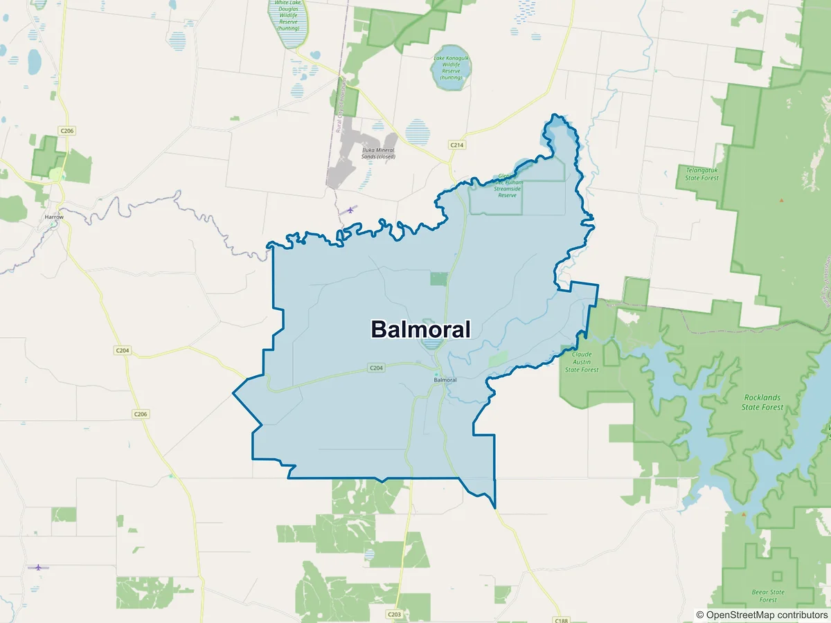 Map of Balmoral, VIC, Australia