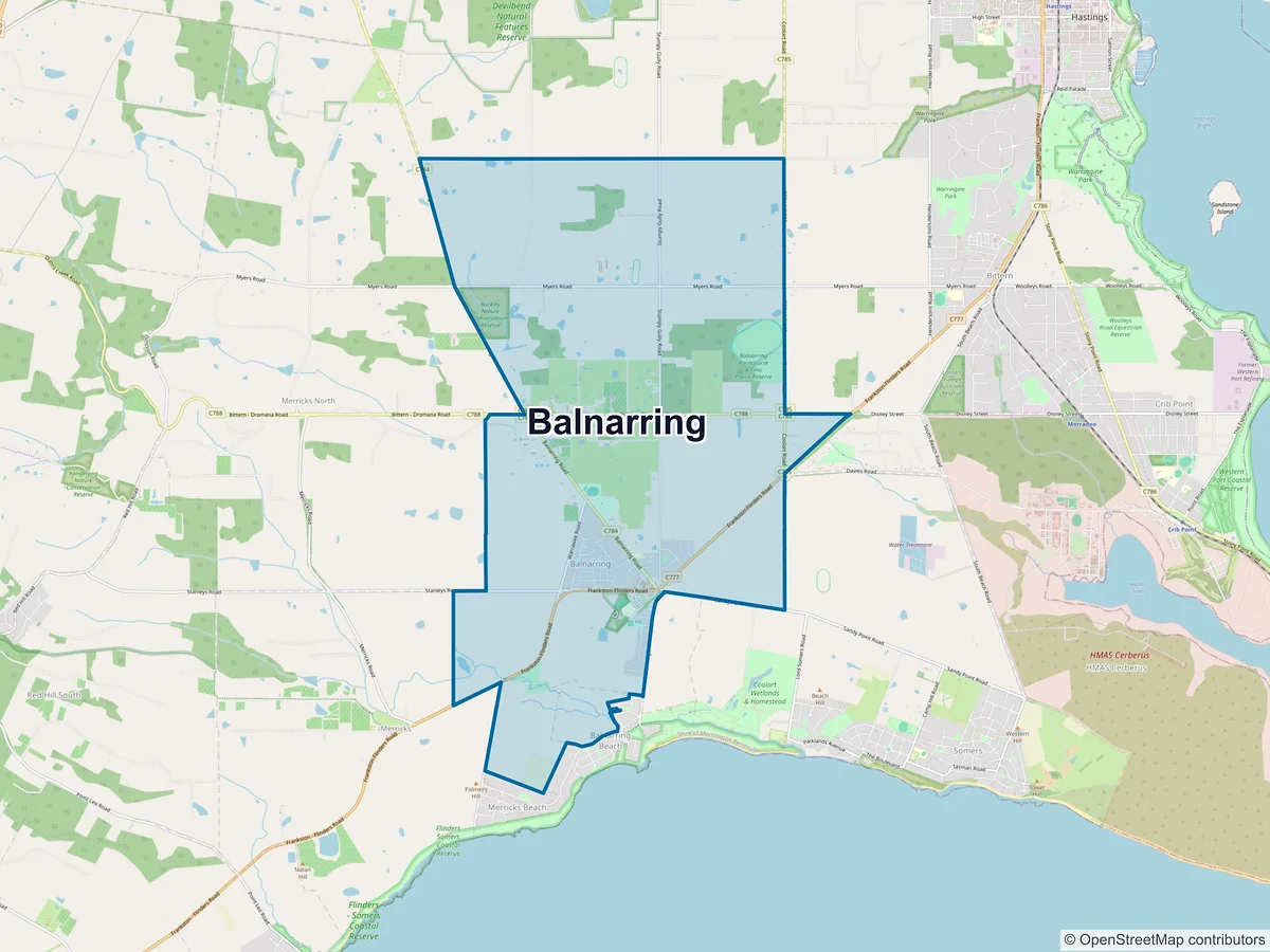 Map of Balnarring, VIC, Australia