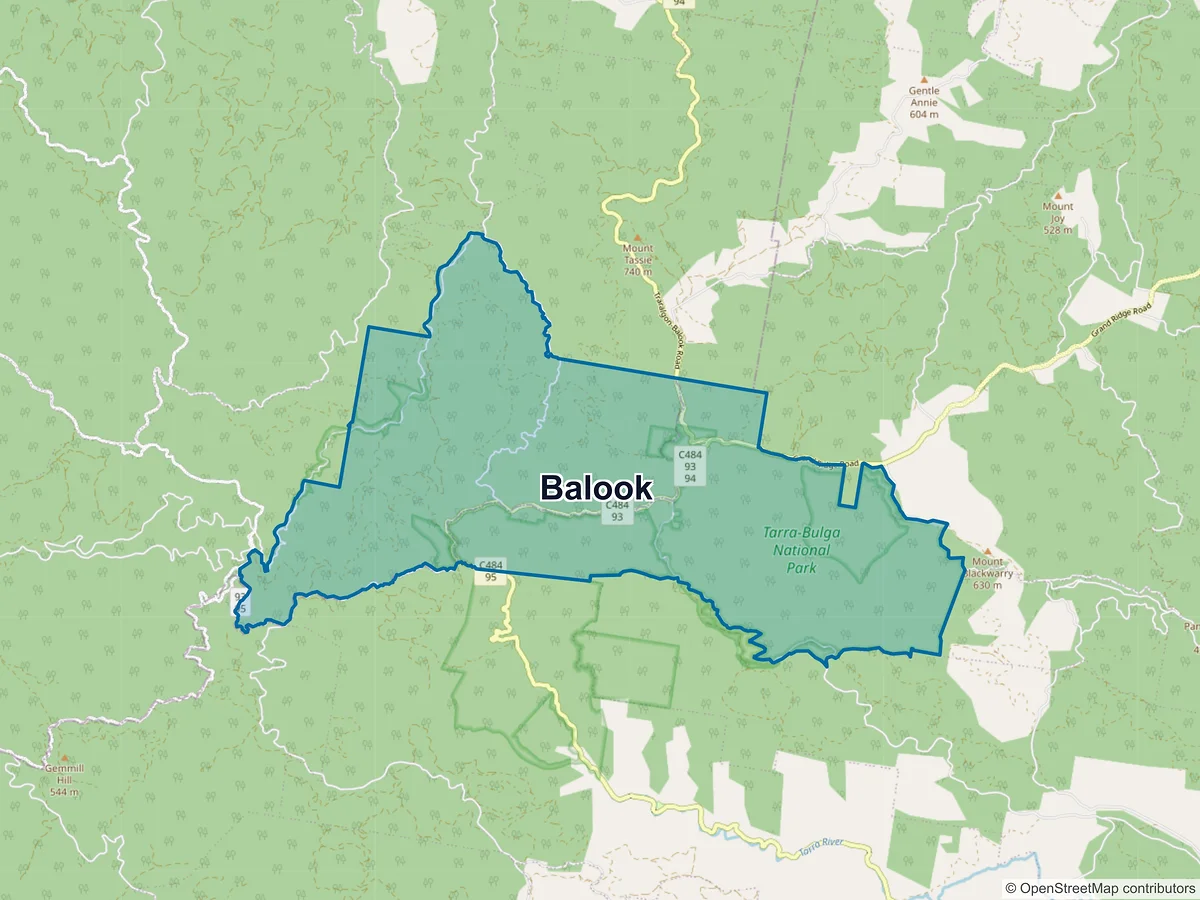 Map of Balook, VIC, Australia