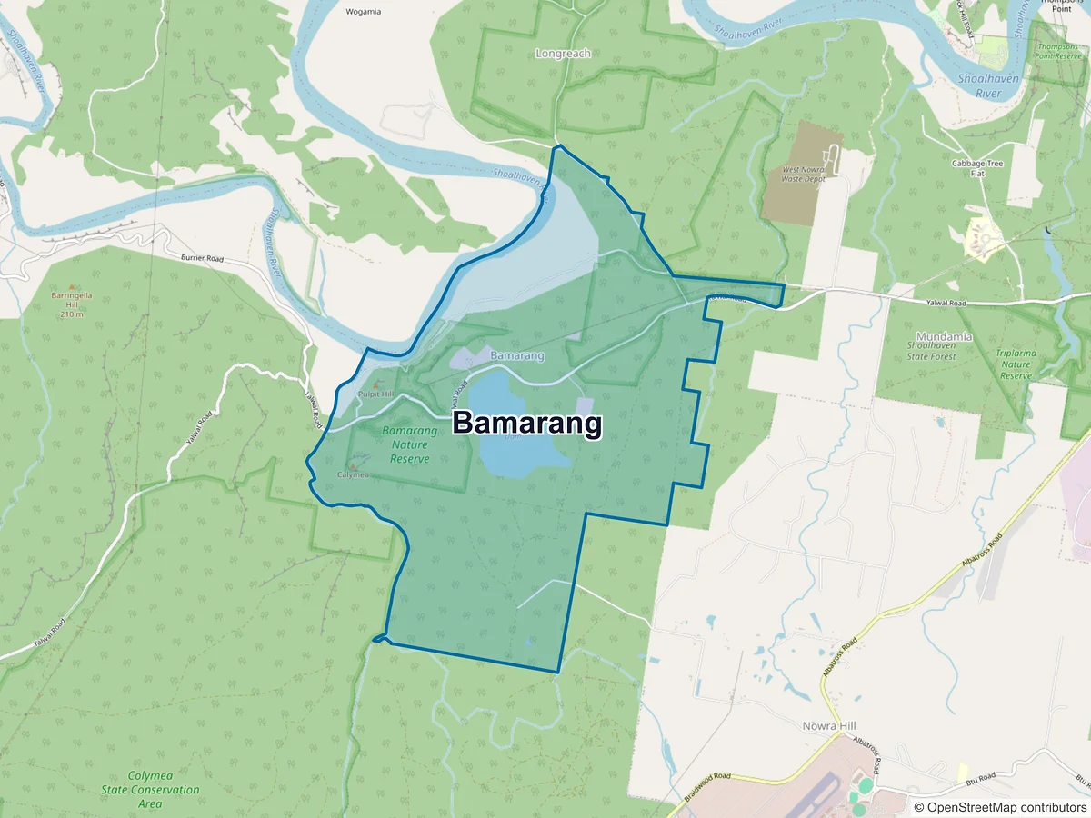Map of Bamarang, NSW, Australia