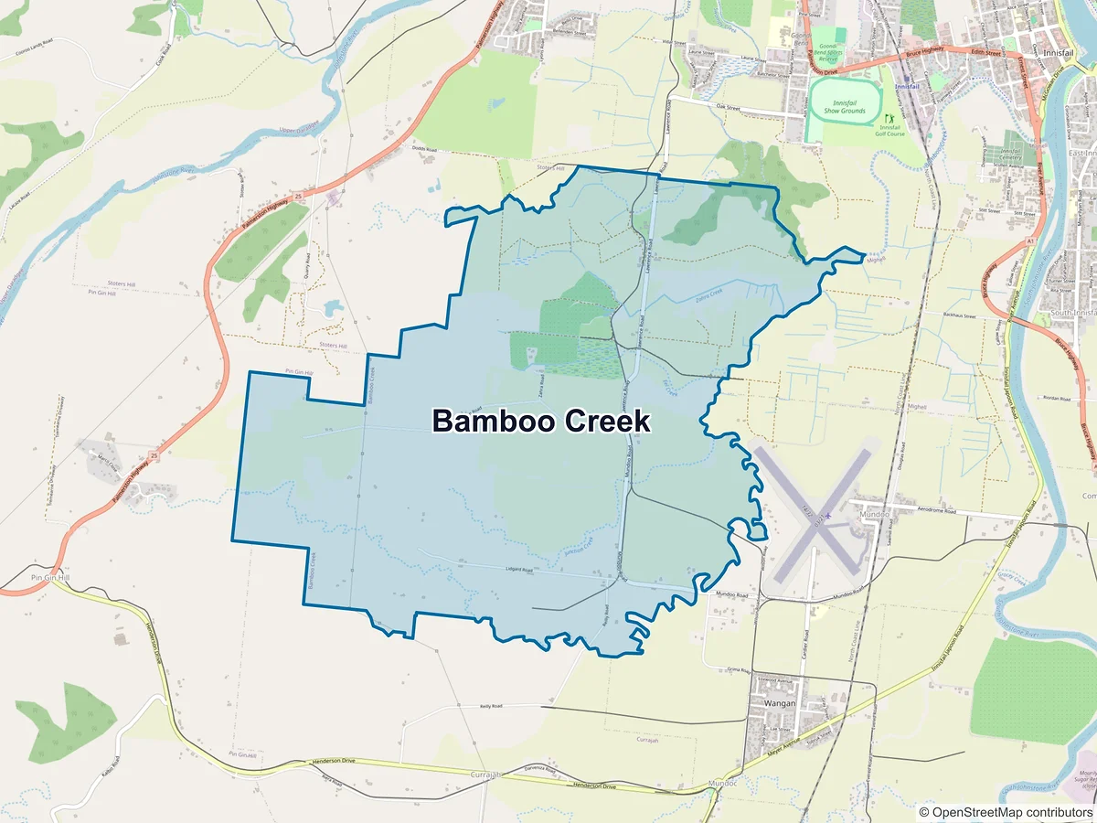 Map of Bamboo Creek, QLD, Australia