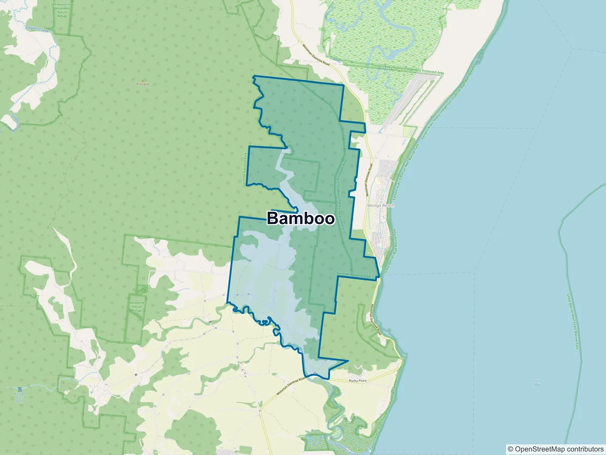 Map of Bamboo, QLD, Australia