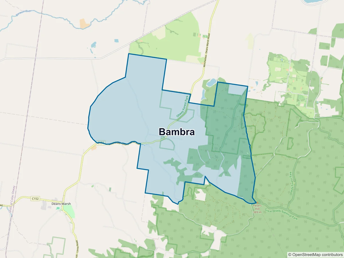 Map of Bambra, VIC, Australia