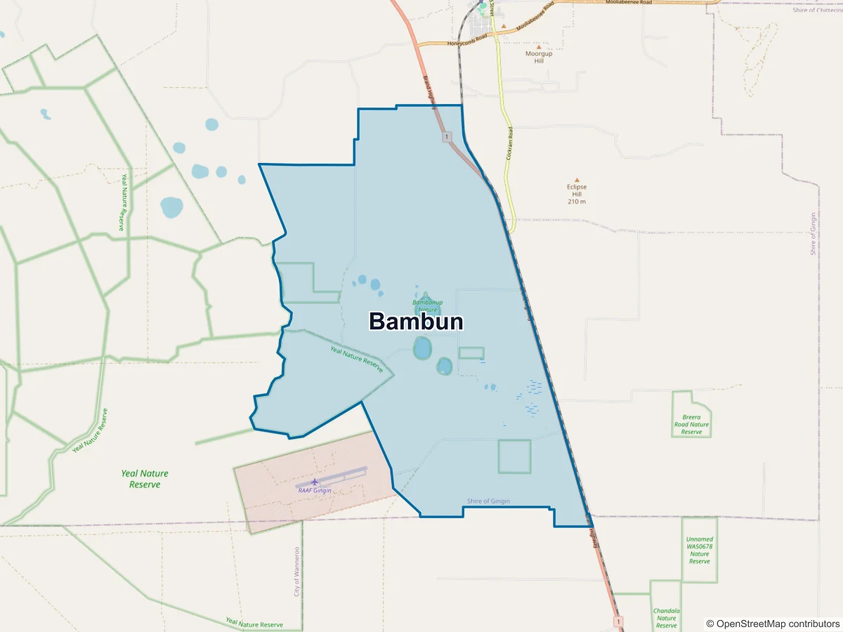 Map of Bambun, WA, Australia