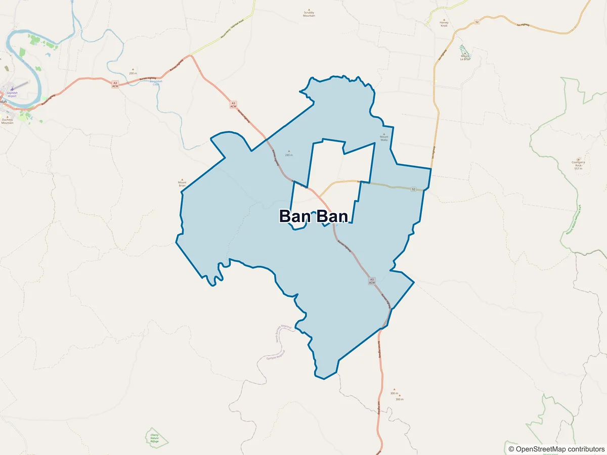 Map of Ban Ban, QLD, Australia