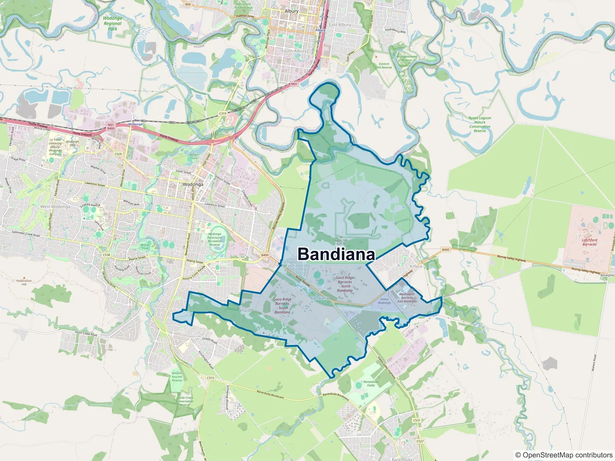 Map of Bandiana, VIC, Australia