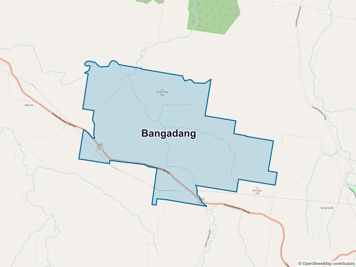 Map of Bangadang, NSW, Australia