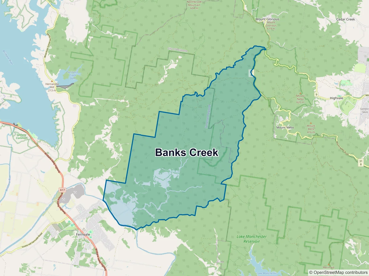 Map of Banks Creek, QLD, Australia