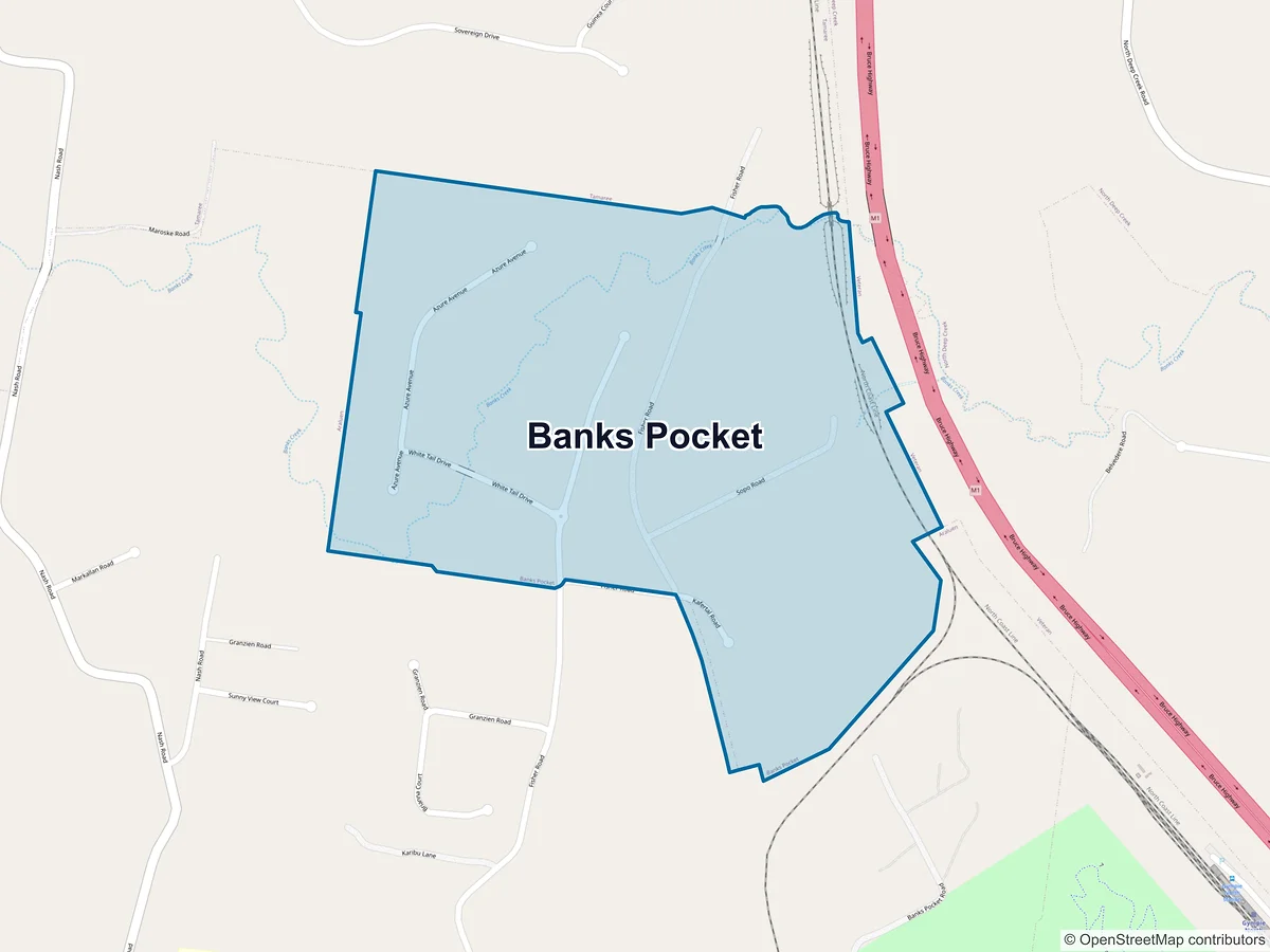 Map of Banks Pocket, QLD, Australia