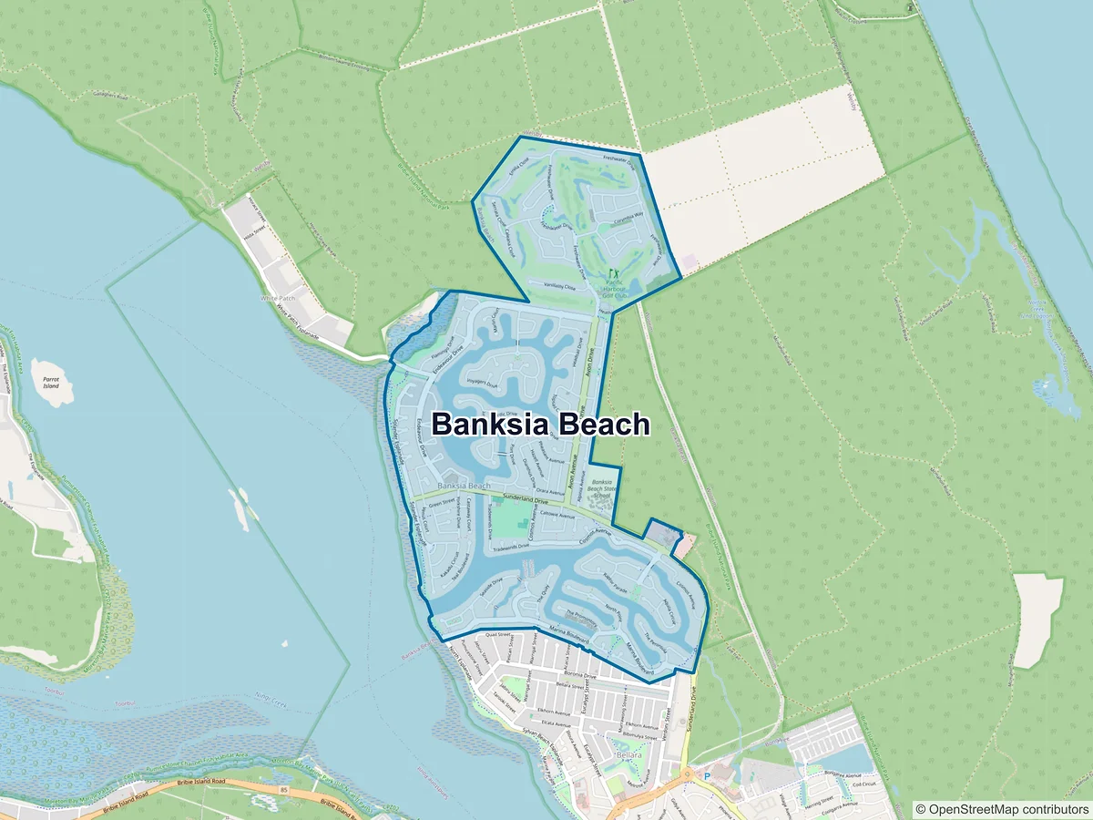 Map of Banksia Beach, QLD, Australia