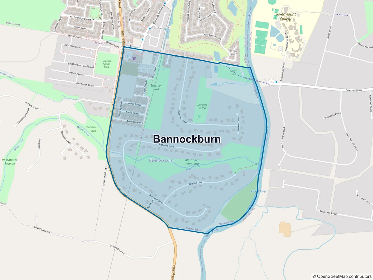 Map of Bannockburn, QLD, Australia