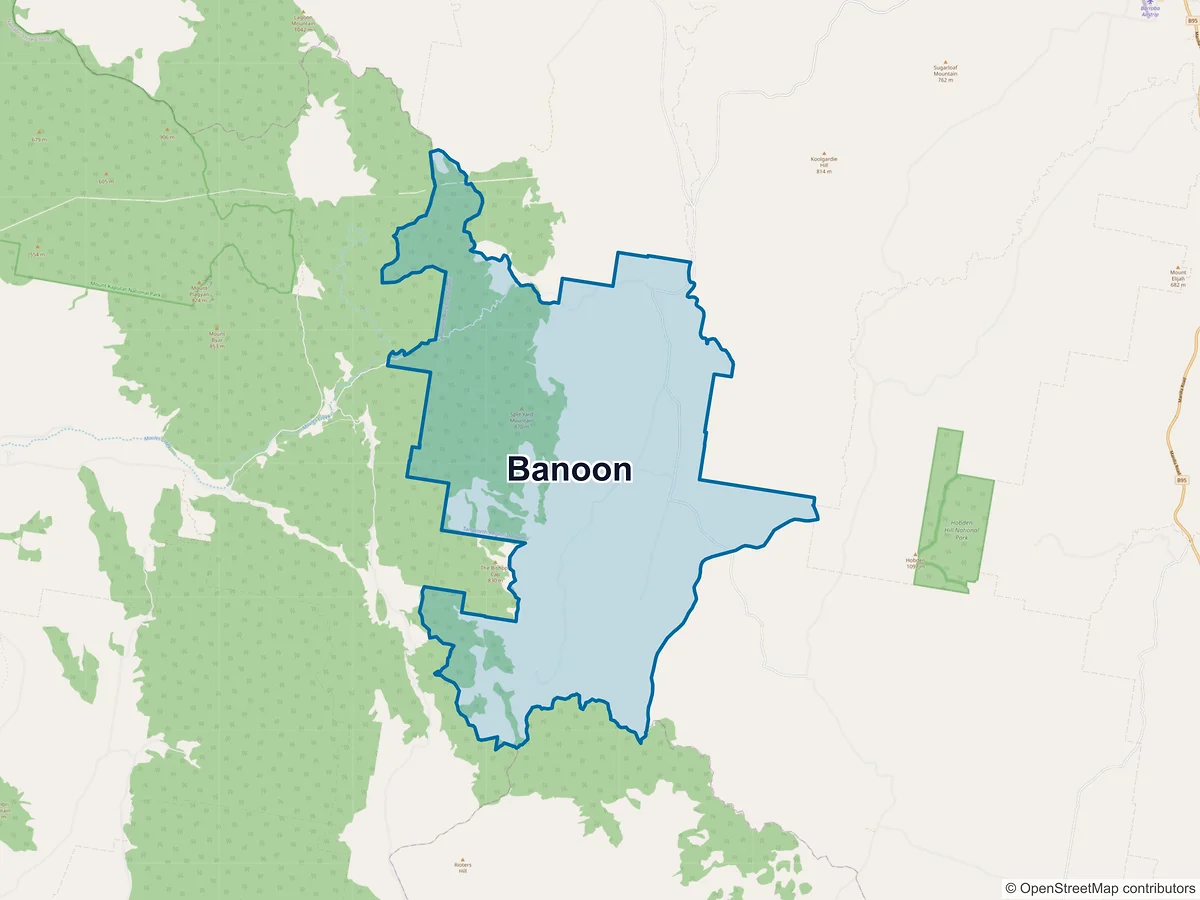 Map of Banoon, NSW, Australia