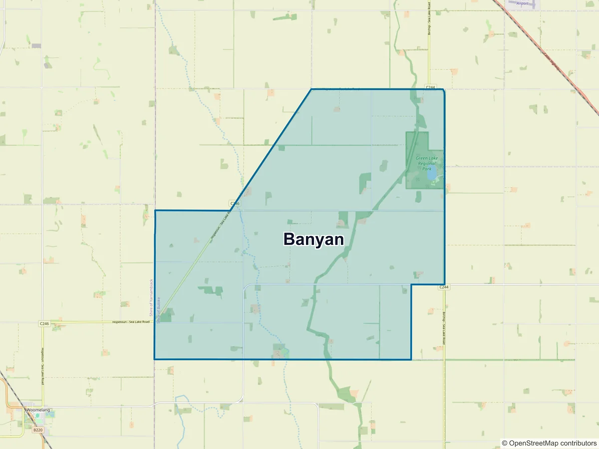 Map of Banyan, VIC, Australia