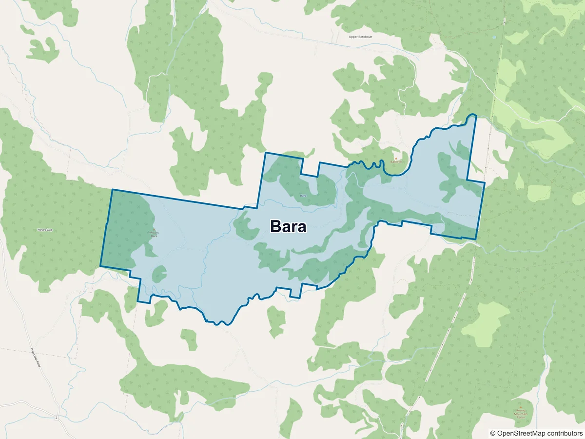 Map of Bara, NSW, Australia