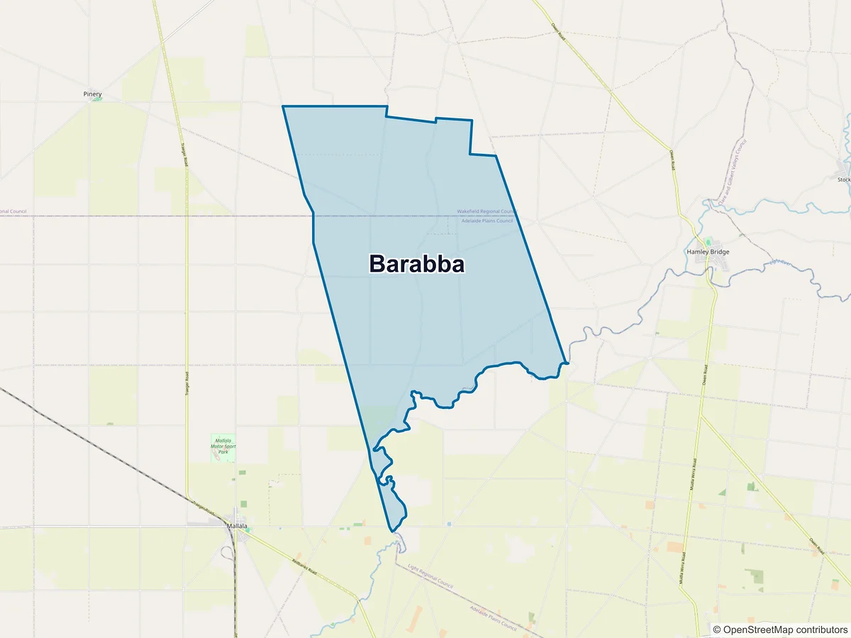 Map of Barabba, SA, Australia