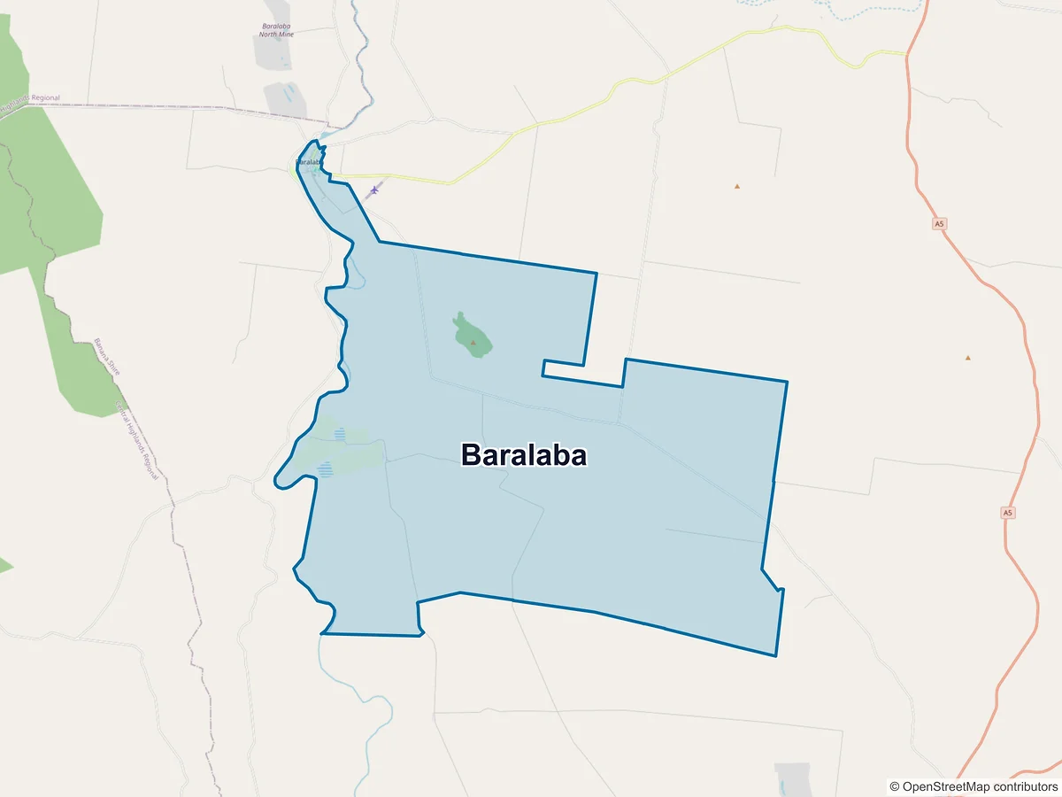 Map of Baralaba, QLD, Australia