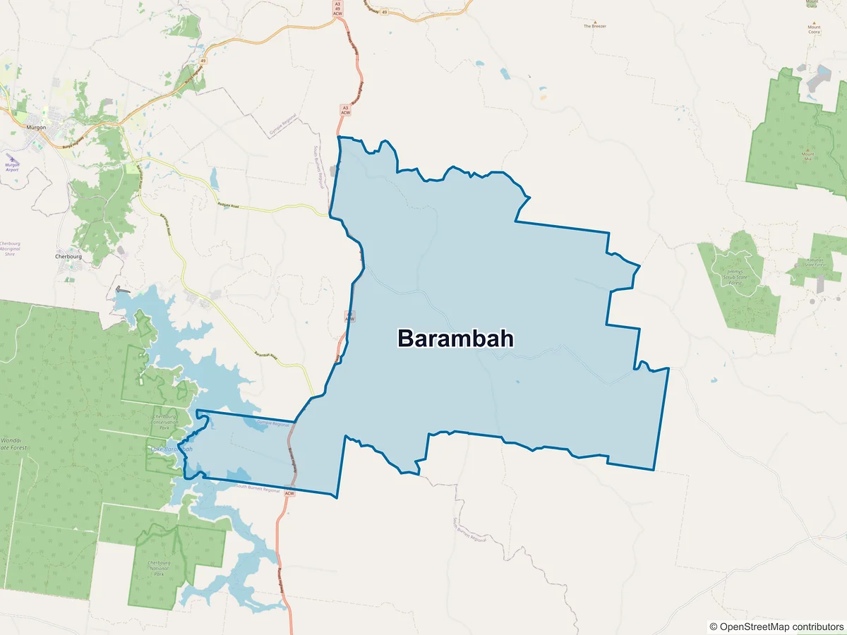 Map of Barambah, QLD, Australia
