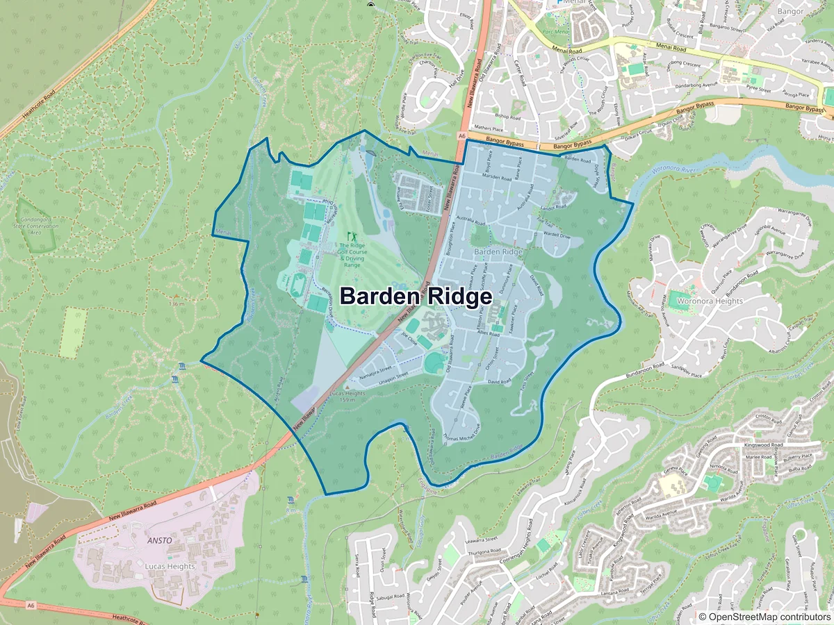 Map of Barden Ridge, NSW, Australia