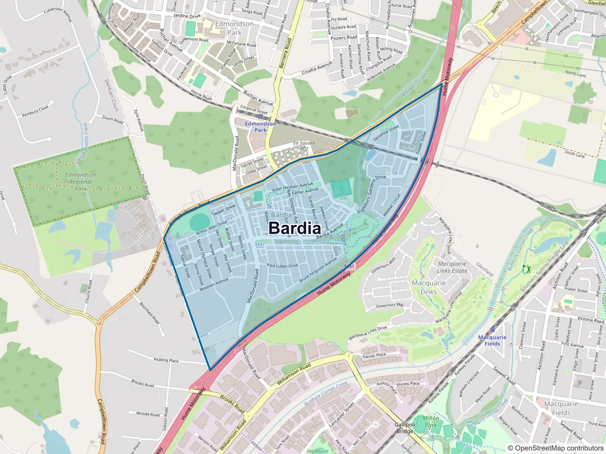 Map of Bardia, NSW, Australia