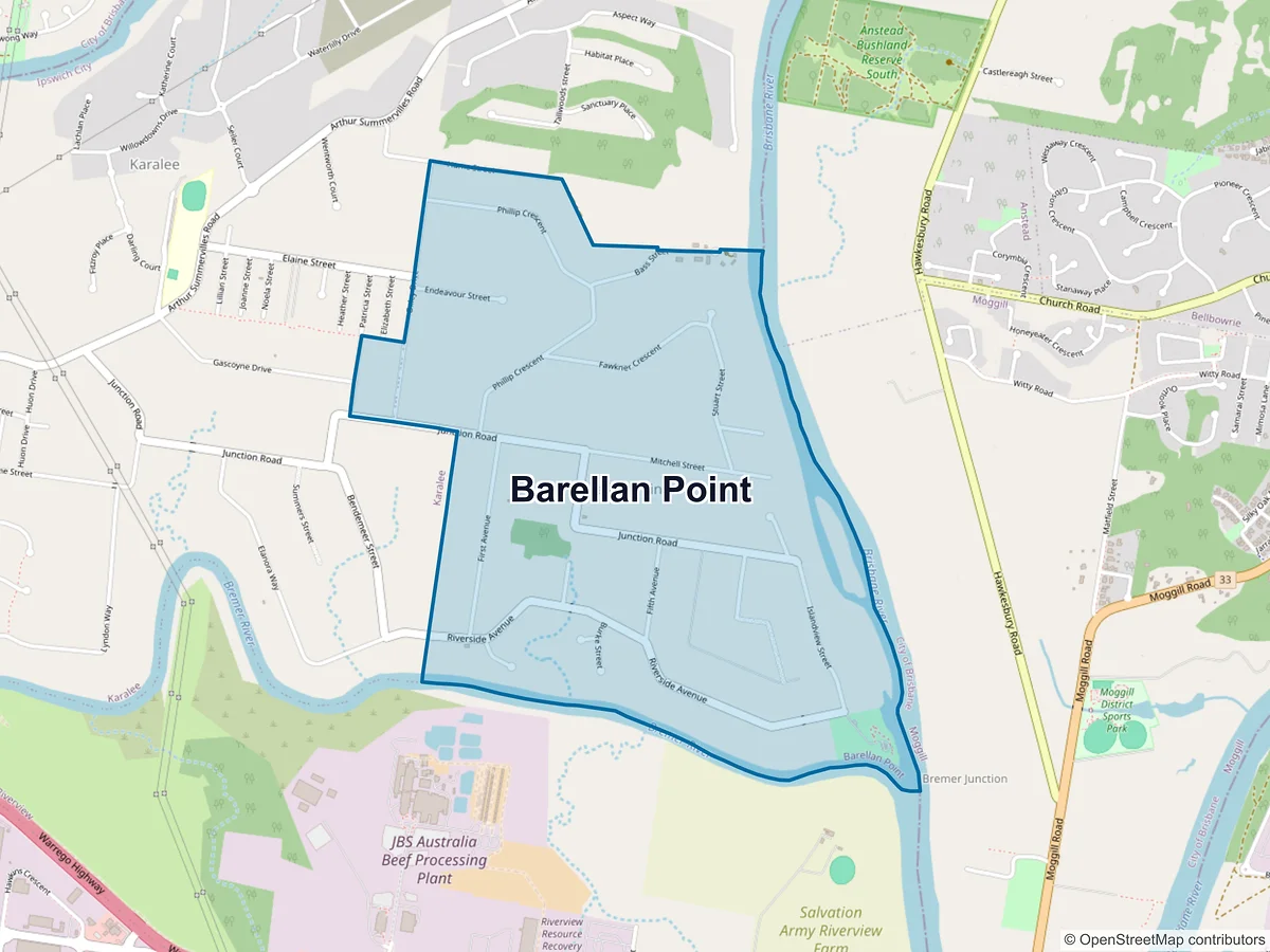 Map of Barellan Point, QLD, Australia
