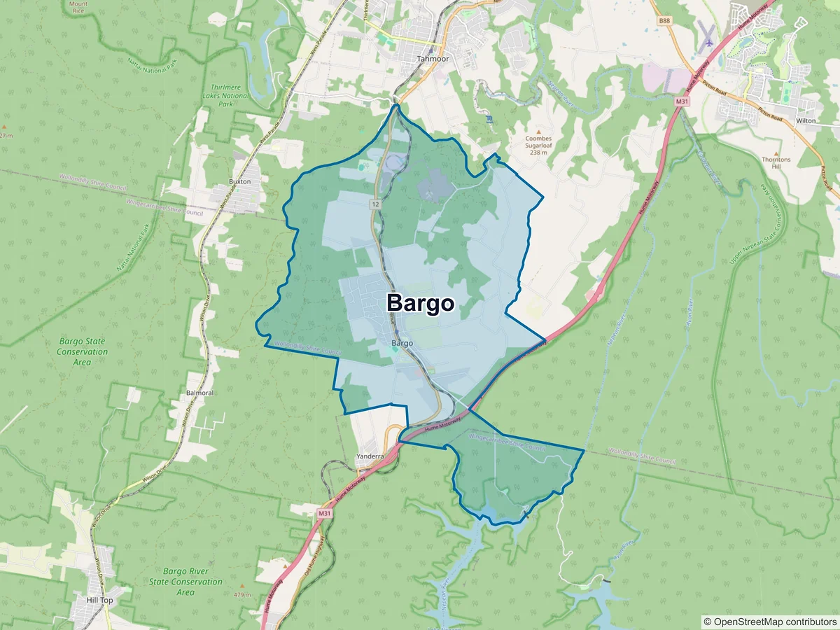 Map of Bargo, NSW, Australia