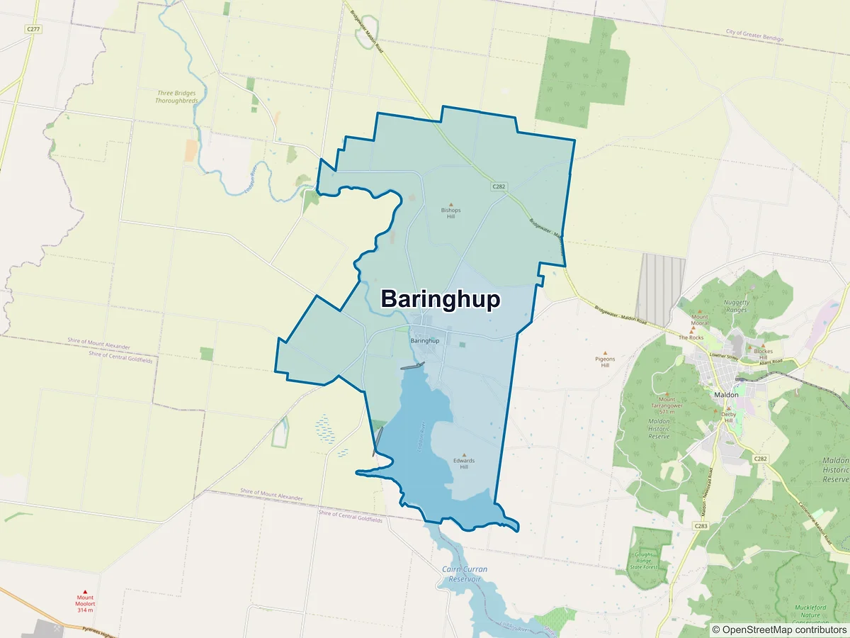 Map of Baringhup, VIC, Australia