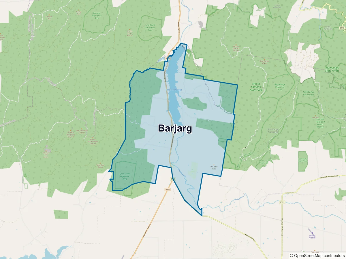 Map of Barjarg, VIC, Australia