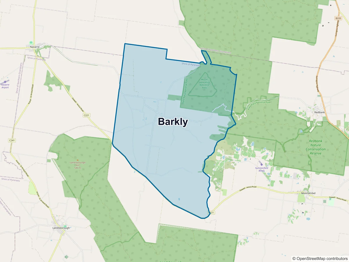 Map of Barkly, VIC, Australia