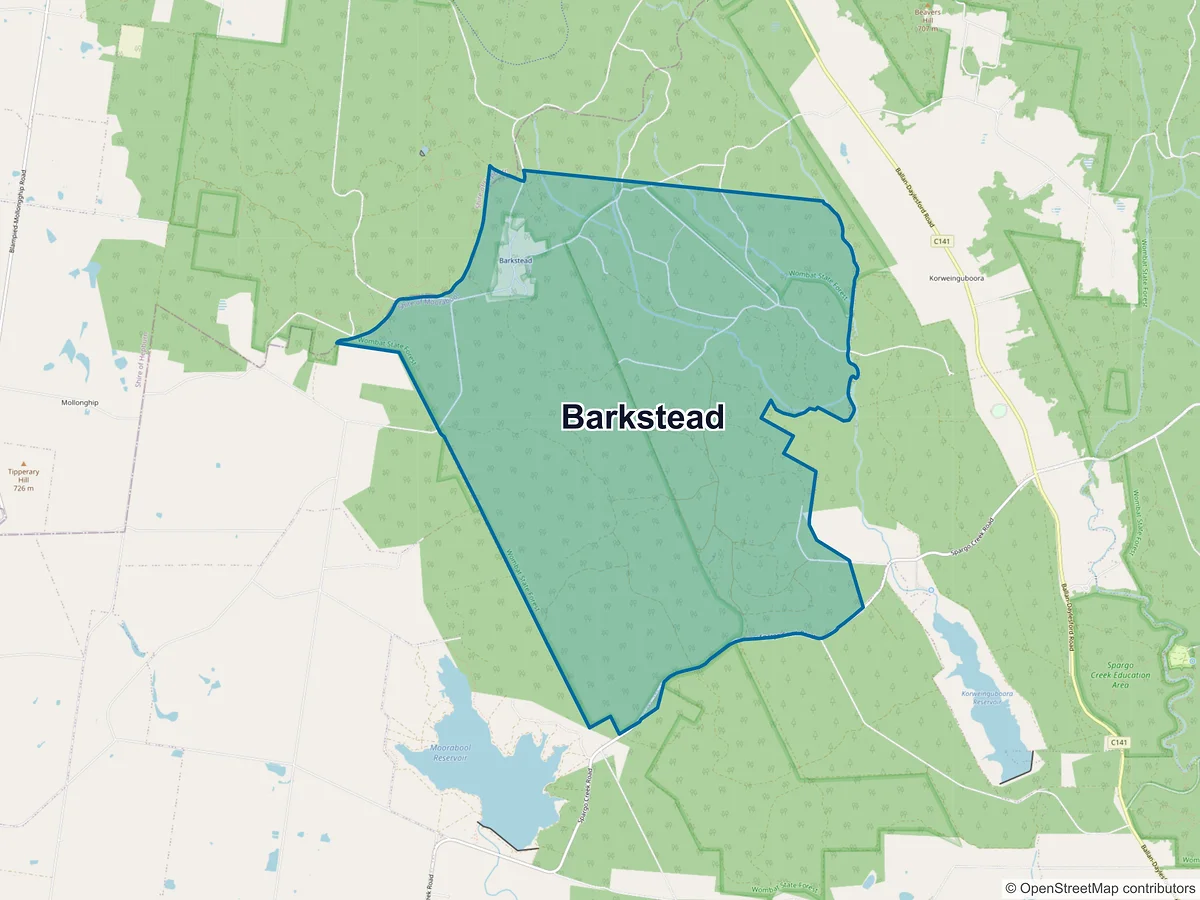 Map of Barkstead, VIC, Australia