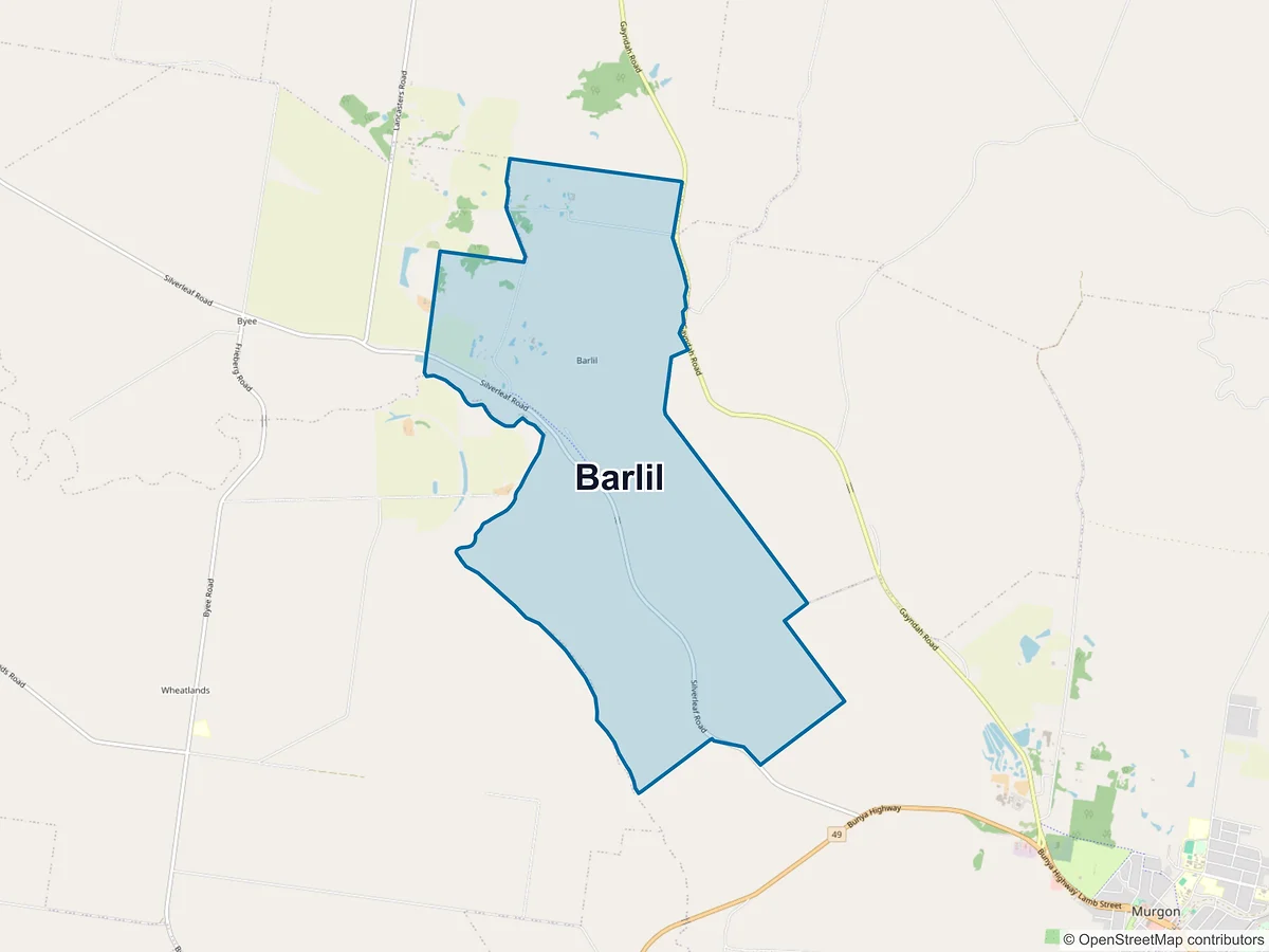 Map of Barlil, QLD, Australia