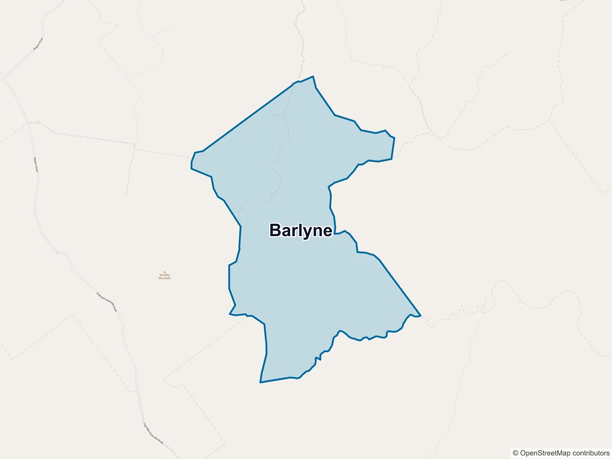 Map of Barlyne, QLD, Australia