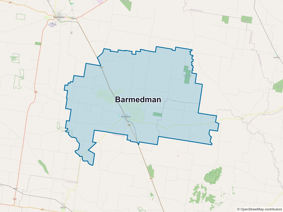 Map of Barmedman, NSW, Australia