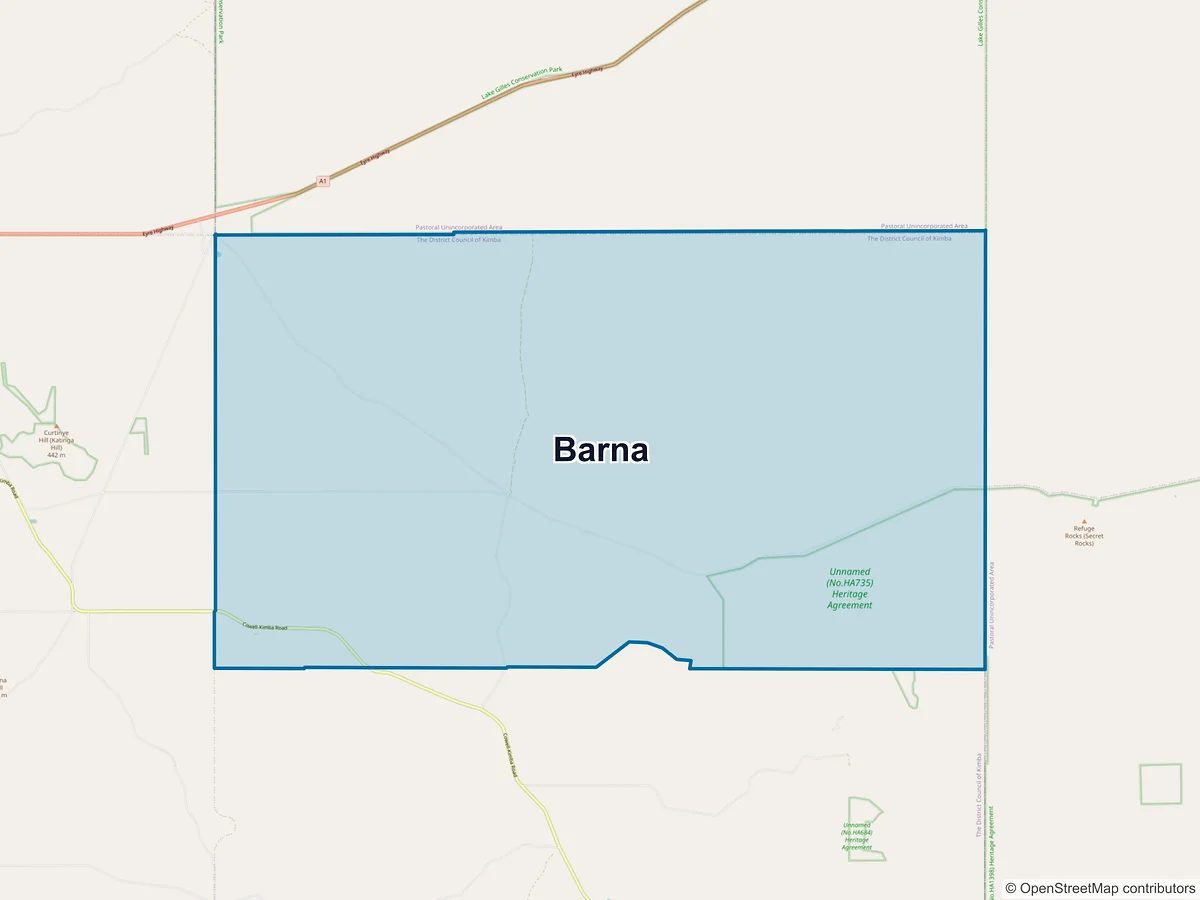 Map of Barna, SA, Australia