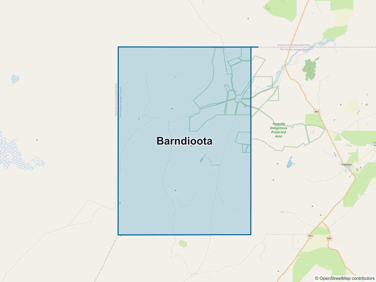 Map of Barndioota, SA, Australia