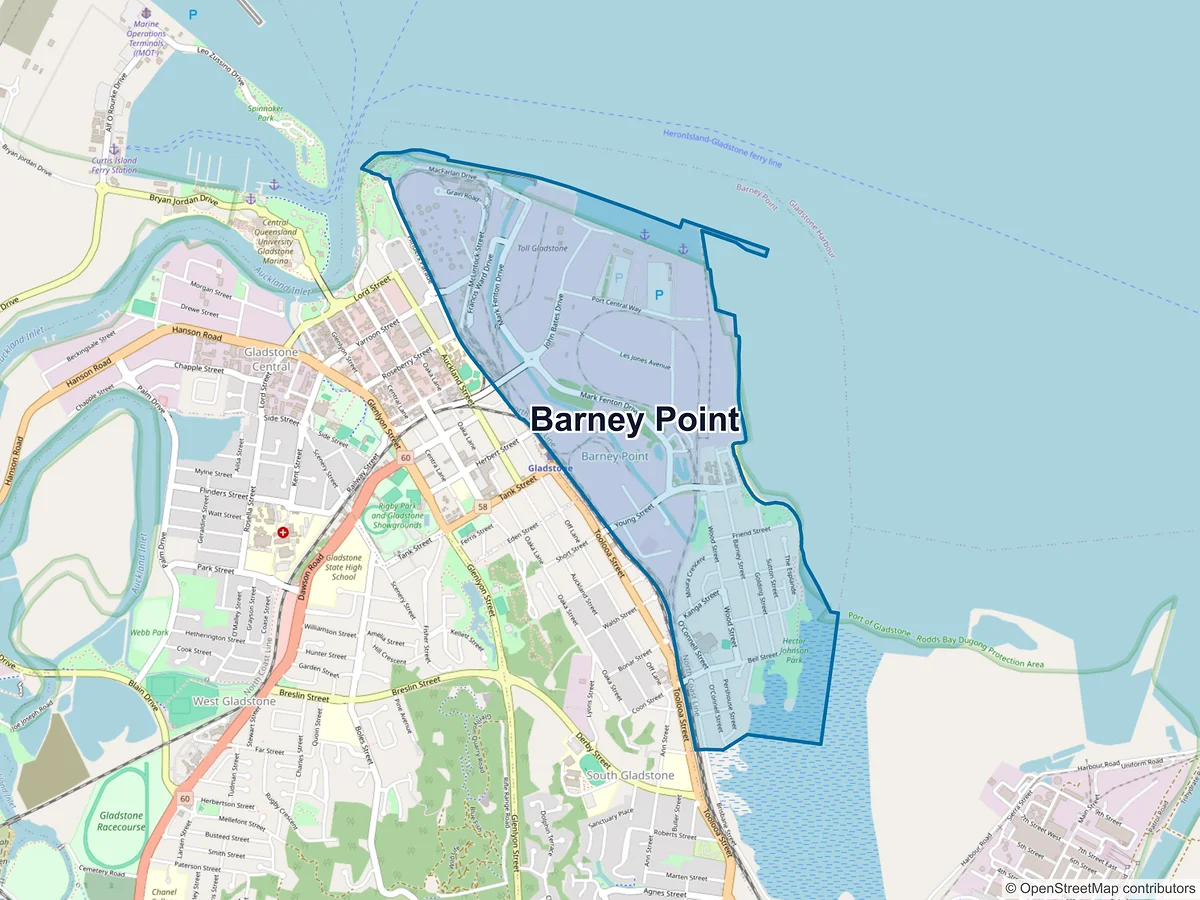 Map of Barney Point, QLD, Australia